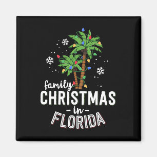 Familienweihnachten in Florida Palmen Weihnachten Magnet