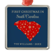 Familienweihnachten in South Carolina Blau
