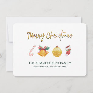 Familienweihnachten Modern Chic Elegant Feiertagskarte
