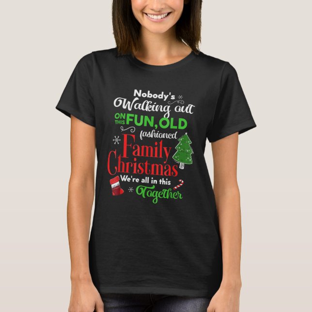 Familienweihnachtsferien Pajamas Funny XMAS Ugly  T-Shirt (Vorderseite)