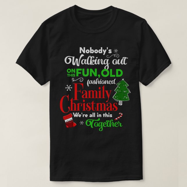 Familienweihnachtsferien Pajamas Funny XMAS Ugly T-Shirt (Design vorne)