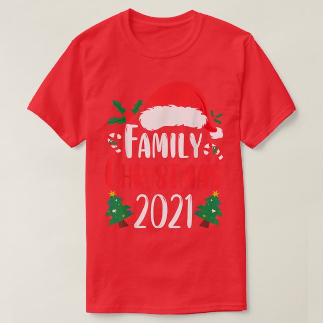 Familienweihnachtsfest 2021 Matching Pajama Weihna T-Shirt (Design vorne)