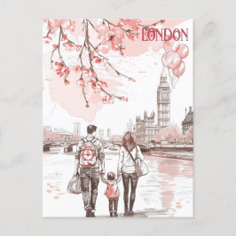 Familienzeit in London Postkarte