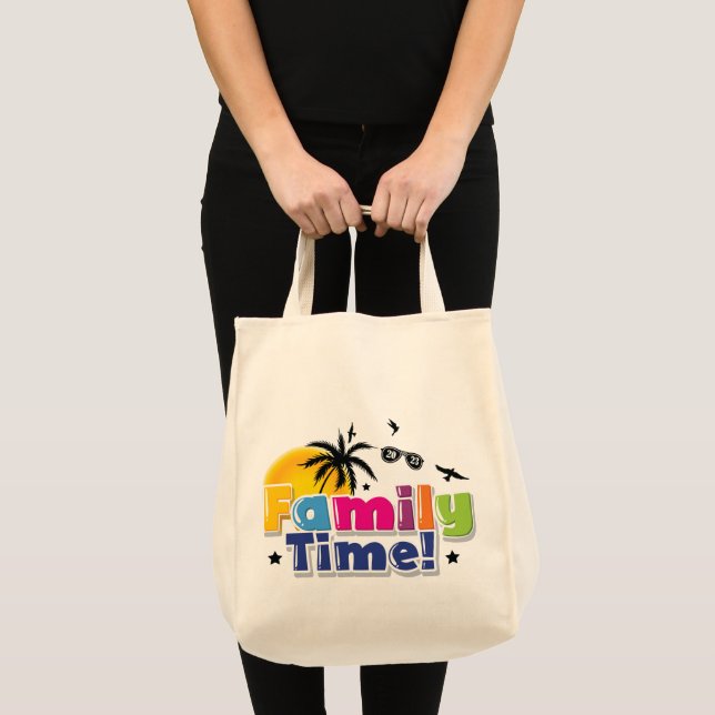 Familienzeit | macht Erinnerungen zusammen Tragetasche (Vorderseite (Produkt))