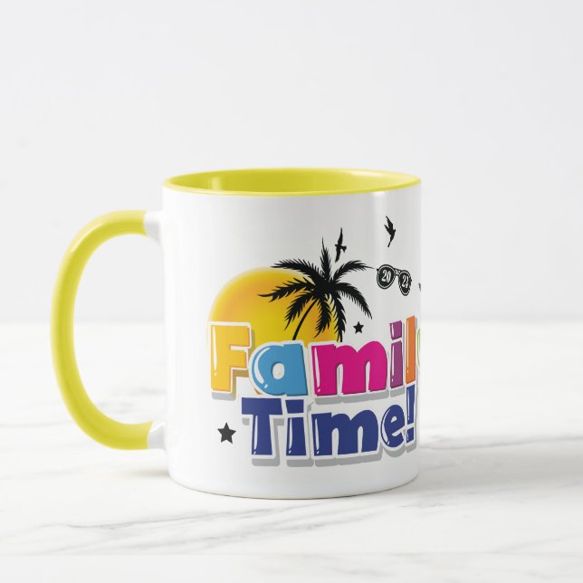 Familienzeit | Personalisiertes Bild | Tasche der  Tasse (Links)
