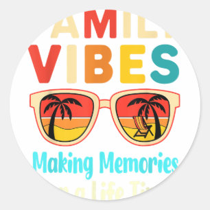 Family 2025 Vibes Family Wiedersehen Vacation Maki Runder Aufkleber