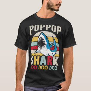 FAMILY 365 Fathers Day Funny Poppop Shark Grandpa  T-Shirt