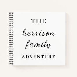 Family Adventures Modern Minimal Design Notizbuch