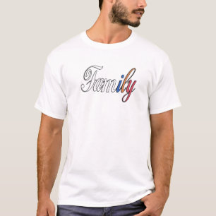 Family Artwork - Calligraphy Script Tattoo Style - T-Shirt