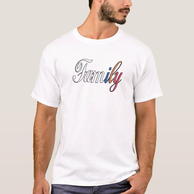 Family Artwork - Calligraphy Script Tattoo Style - T-Shirt (Vorderseite)
