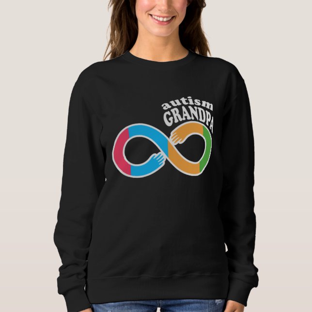 Family Autism Awareness Grandpa Rainbow Infinity S Sweatshirt (Vorderseite)