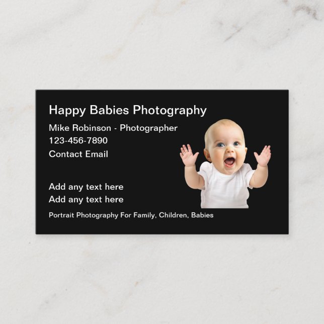 Family Baby Portrait Fotograf Visitenkarte (Vorderseite)