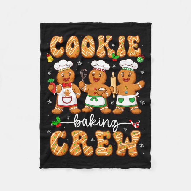 Family Baking Team Funny Cookie Christmas Cookie B Fleecedecke (Vorderseite)