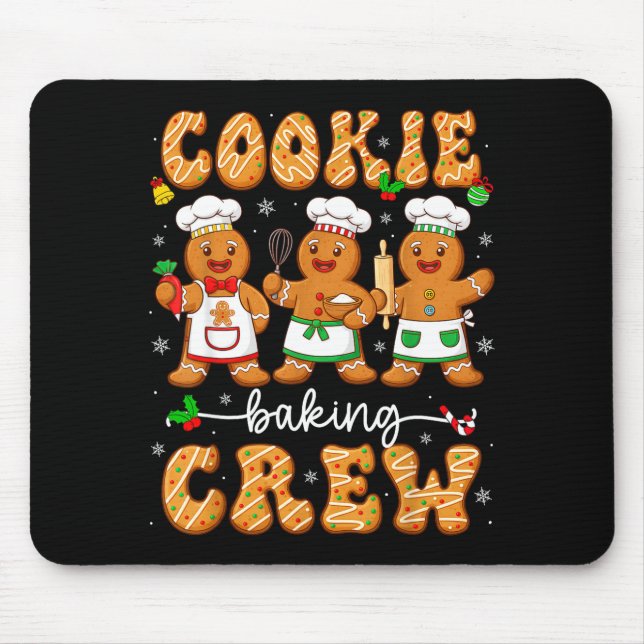 Family Baking Team Funny Cookie Christmas Cookie B Mousepad (Vorne)