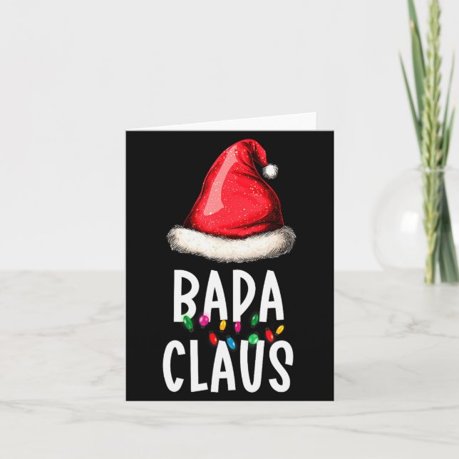 Family Bapa Claus Christmas Santa's Pajama Matchin Karte (Vorderseite)