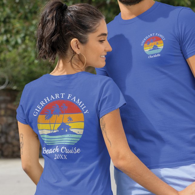 Family Beach Cruise Wiedersehen Retro Matching T-Shirt (Von Creator hochgeladen)