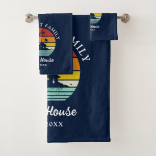 Family Beach House Personalisierte Matching am Mee Badhandtuch Set