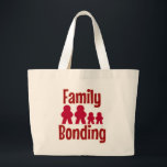 Family Bonding Game Night Fun Jumbo Stoffbeutel<br><div class="desc">A fun family bonding kids and parents gaming cheeky humor design tabletop piece d-6 high roller funny boardgame humor first player hanging out with friends strategy or party game night design unique fun deluxe carry all canvas tote bag. Get a fun boardgame totebag today.</div>