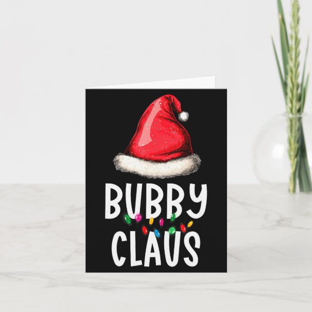 Family Bubby Claus Christmas Santa's Pajama Matchi Karte (Vorderseite)