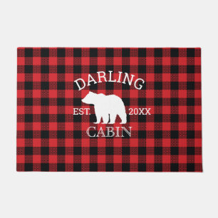 Family Cabin Bar Wilderness Lodge Doormat Fußmatte