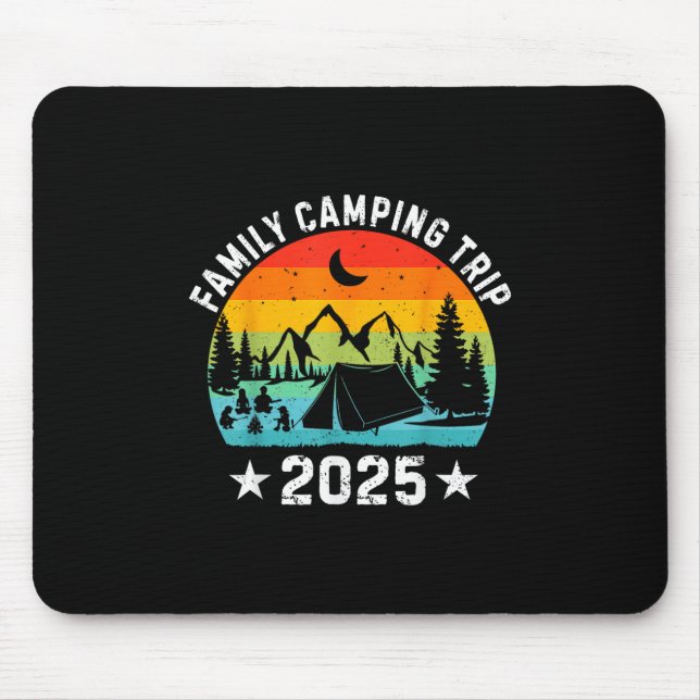 Family Camping Trip 2025 Matching Crew Summer Vaca Mousepad (Vorne)