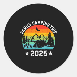 Family Camping Trip 2025 Matching Crew Summer Vaca Runder Aufkleber