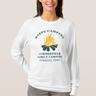 Family Camping Trip Matching Happy Campers Mom T-Shirt