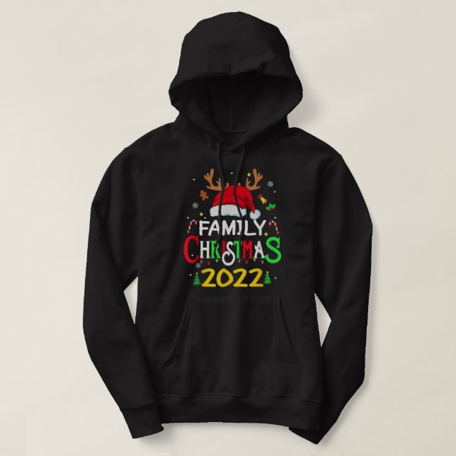 Family Christmas 2022 Squad Santa Matching Reindee Hoodie (Design vorne)