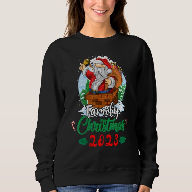 Family Christmas 2023 Matching  Squad Santa Elf  1 Sweatshirt (Vorderseite)