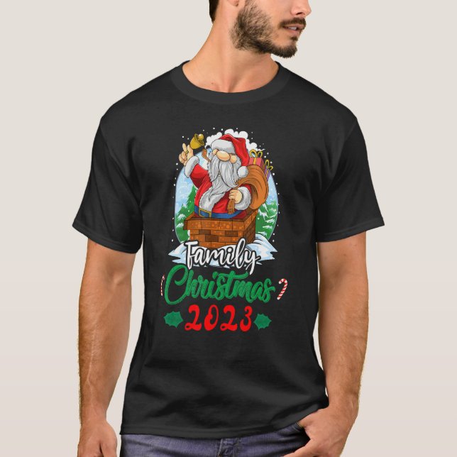 Family Christmas 2023 Matching  Squad Santa Elf  1 T-Shirt (Vorderseite)