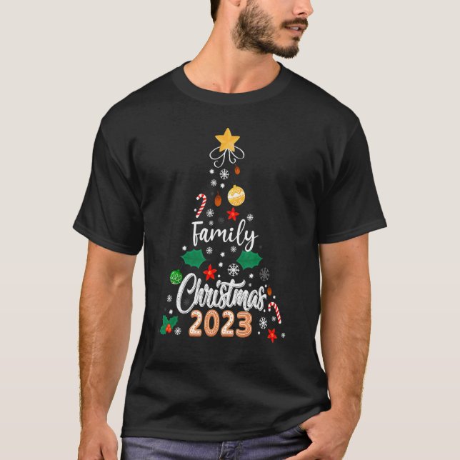 Family Christmas 2023 Matching   Squad Santa Elf   T-Shirt (Vorderseite)