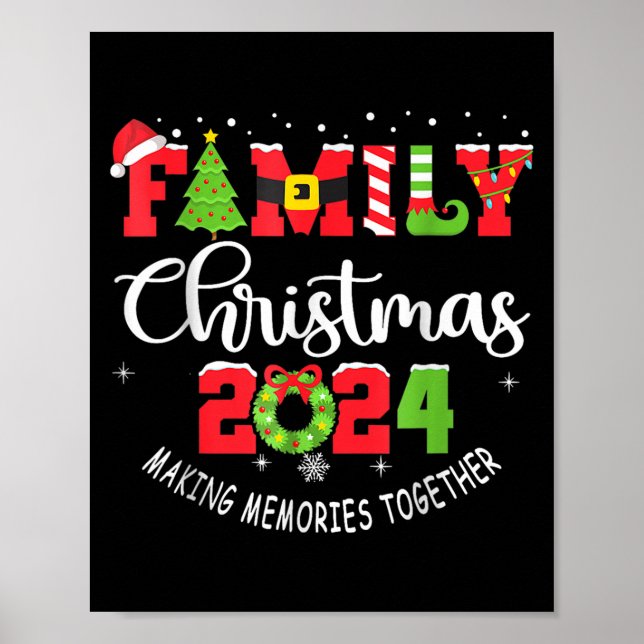 Family Christmas 2024 Matching Outfit Xmas Squad S Poster (Vorne)