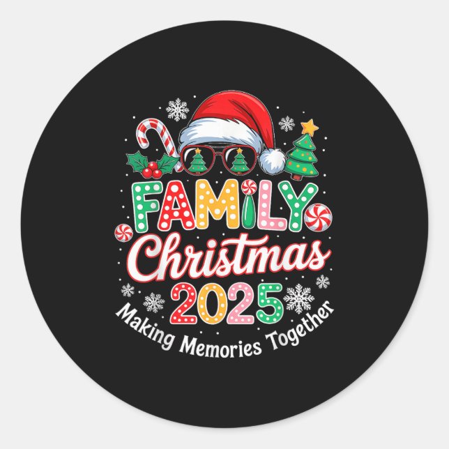 Family Christmas 2025 Christmas Squad Xmas Matchin Runder Aufkleber (Vorderseite)