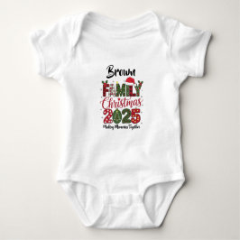 Family Christmas 2025 customizable Matching Baby Strampler