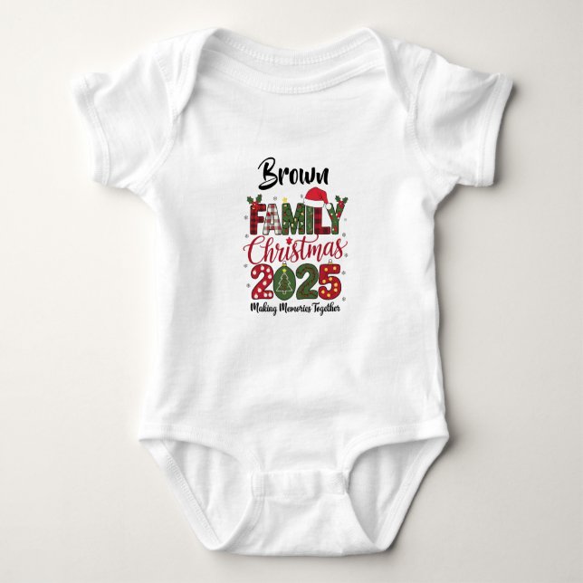 Family Christmas 2025 customizable Matching Baby Strampler (Vorderseite)