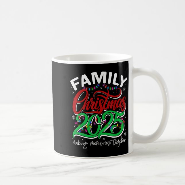 Family Christmas 2025 Funny Xmas Winter Couple Wom Kaffeetasse (Rechts)