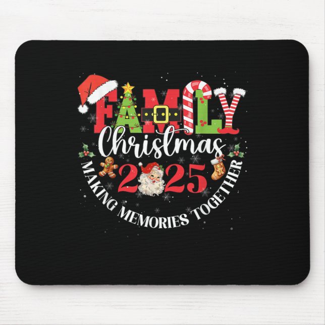 Family Christmas 2025 Making Memories Together Out Mousepad (Vorne)