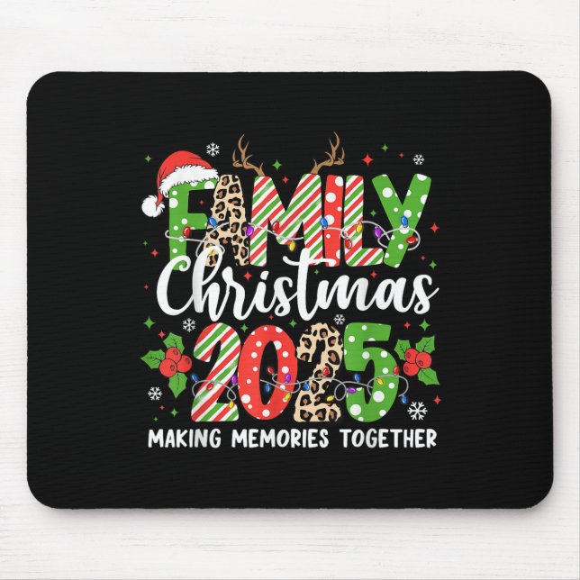 Family Christmas 2025 Making Memories Together Xma Mousepad (Vorne)