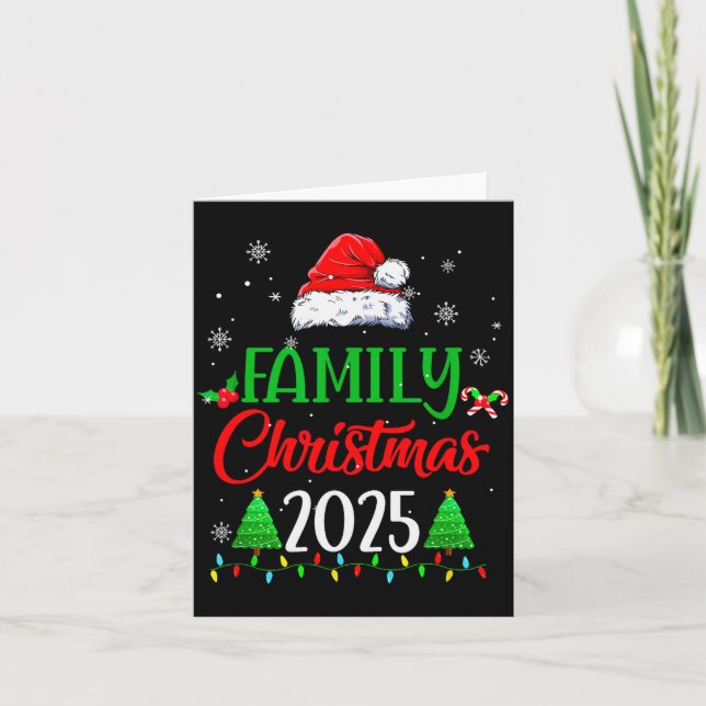 Family Christmas 2025 Matching Family Christmas Sq Karte (Vorderseite)