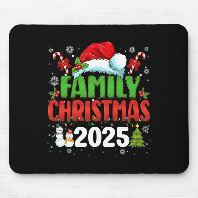 Family Christmas 2025 Matching Outfit Santa Squad  Mousepad (Vorne)