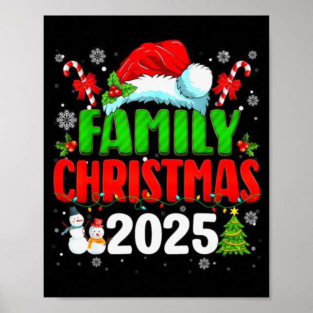 Family Christmas 2025 Matching Outfit Santa Squad  Poster (Vorne)