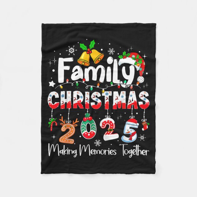 Family Christmas 2025 Matching Outfit Xmas Squad S Fleecedecke (Vorderseite)