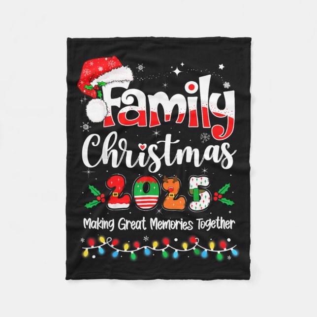 Family Christmas 2025 Matching Outfit Xmas Squad S Fleecedecke (Vorderseite)