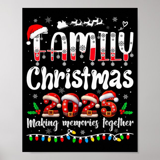Family Christmas 2025 Matching Outfit Xmas Squad S Poster (Vorne)