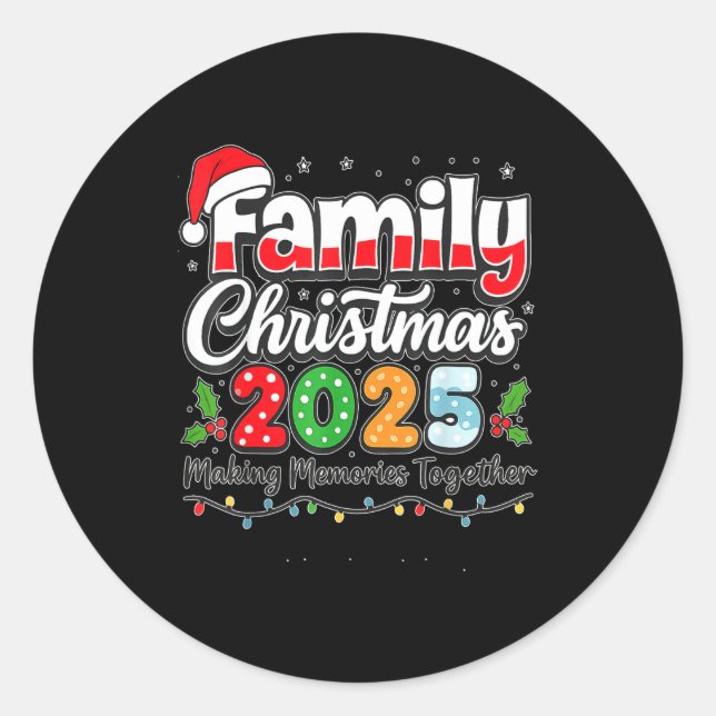 Family Christmas 2025 Matching Outfit Xmas Squad S Runder Aufkleber (Vorderseite)