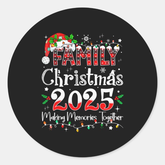Family Christmas 2025 Matching Outfit Xmas Squad S Runder Aufkleber (Vorderseite)