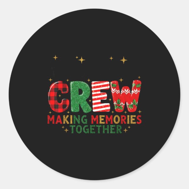 Family Christmas 2025 Matching Outfit Xmas Squad S Runder Aufkleber (Vorderseite)