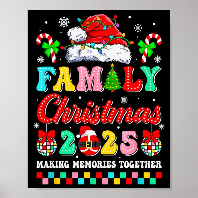 Family Christmas 2025 Matching Squad Santa Xmas Fu Poster (Vorne)