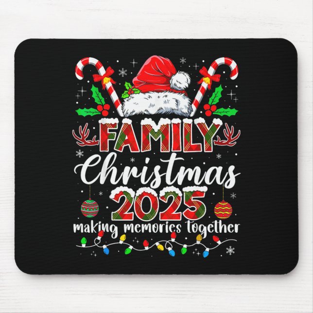 Family Christmas 2025 Matching Tee Xmas Santa Pjs  Mousepad (Vorne)
