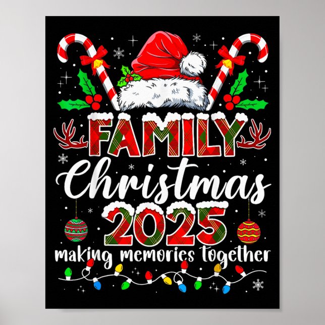 Family Christmas 2025 Matching Tee Xmas Santa Pjs  Poster (Vorne)
